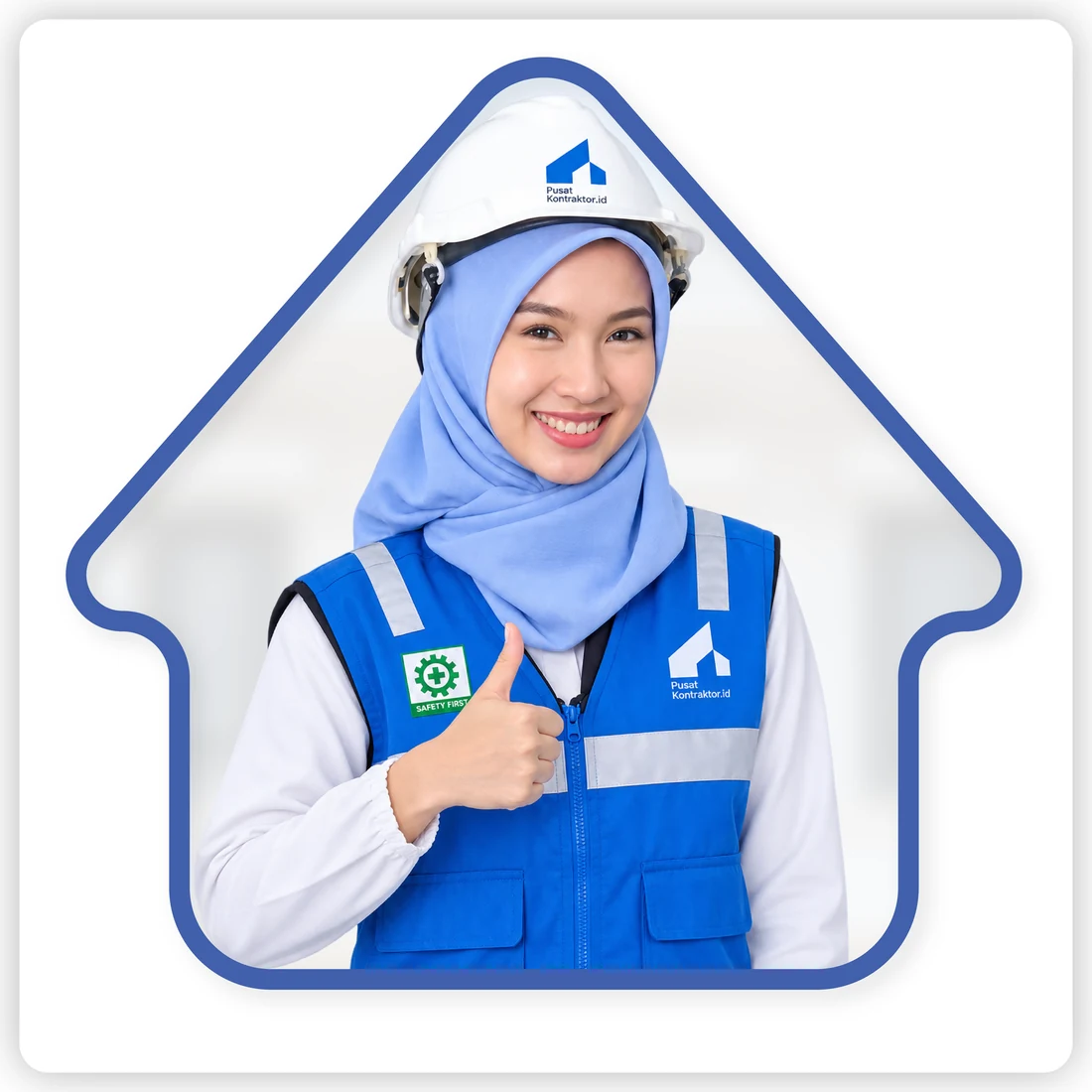 Maskot Mbak Kontraktor — tim Pusat Kontraktor Indonesia